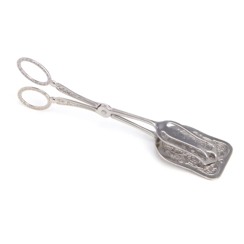 Vintage Retro Food BBQ Salad Toast Tongs Cake Pastry Tea Clip Clamp Kitchen Tool