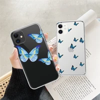 clear colorful butterflies case for iphone 13 12 11 pro max 7 8 plus 5s se 6 6s 12 mini x xr xs max se2020 shockproof back cover