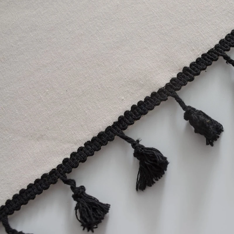 1 шт. занавеска из хлопка и льна с принтом кисточек|Занавески| |