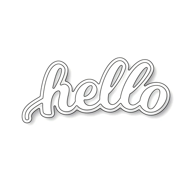 Многослойные слова Hello Art Hot 2020 Рождественские новые металлические Вырубные