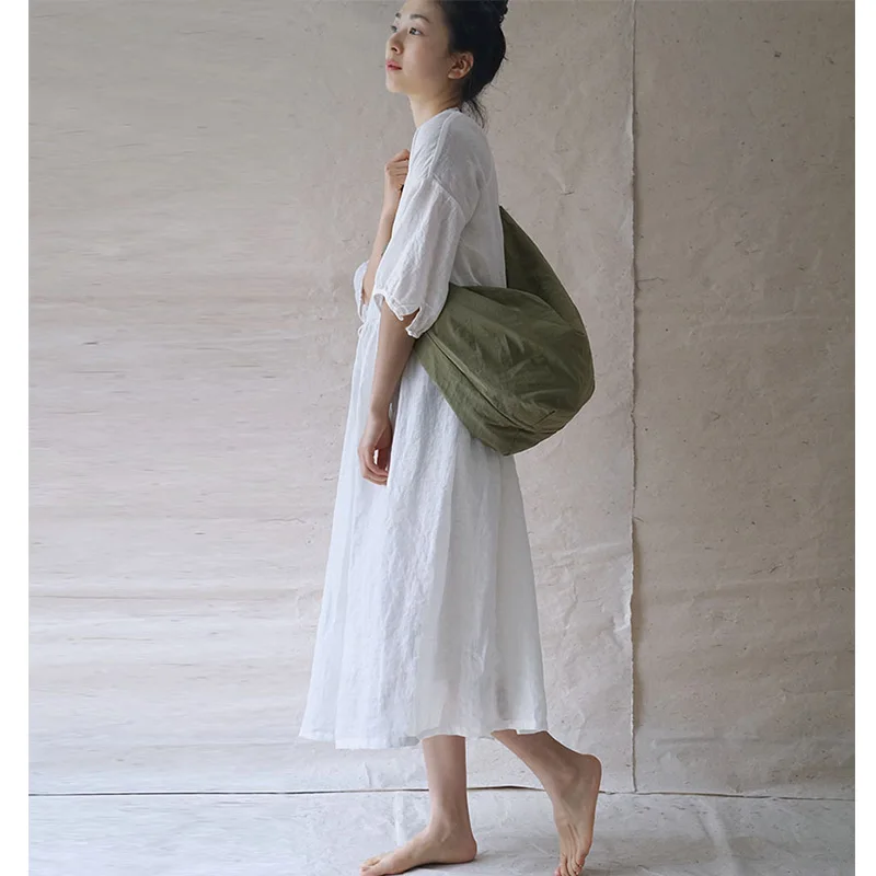 Платье женское весенне-летнее однотонное на шнуровке с рукавом 2021 | Женская