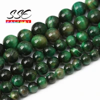 natural green tiger eye beads for jewelry making stone round loose beads diy bracelets accessories wholesale 15 6 8 10 12 14mm