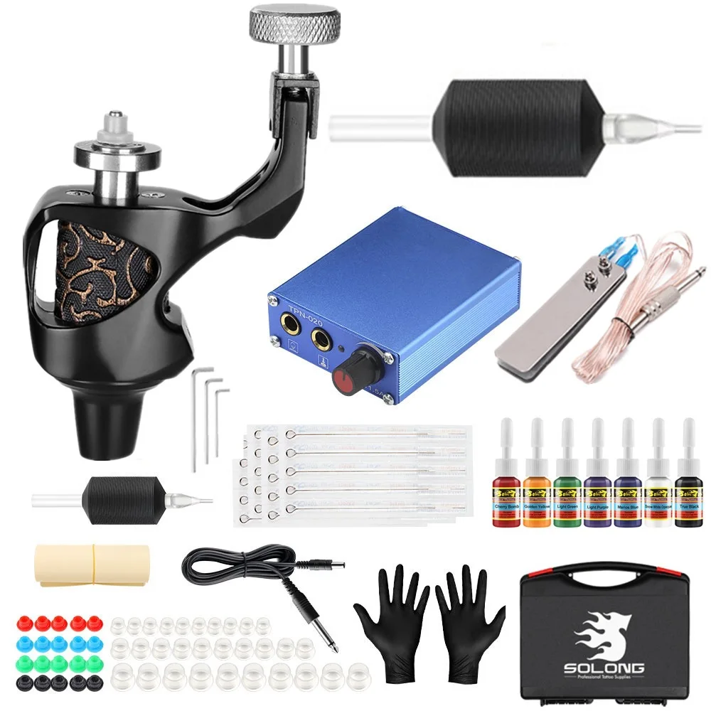 

Embroidered dragon Amazon motor tattoo machine set slider tattoo motor machine professional rotating tattoo tattoo suit