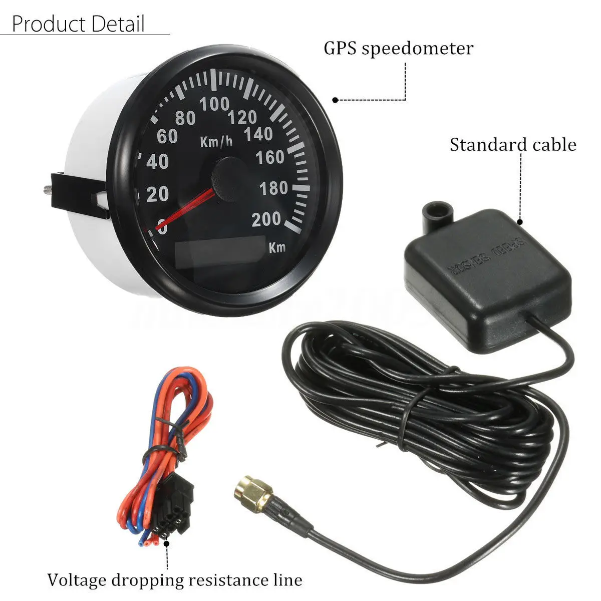 

85Mm 200 Km/H Car Motor Auto Stainless Gps Speedometer Waterproof Digital Gauges