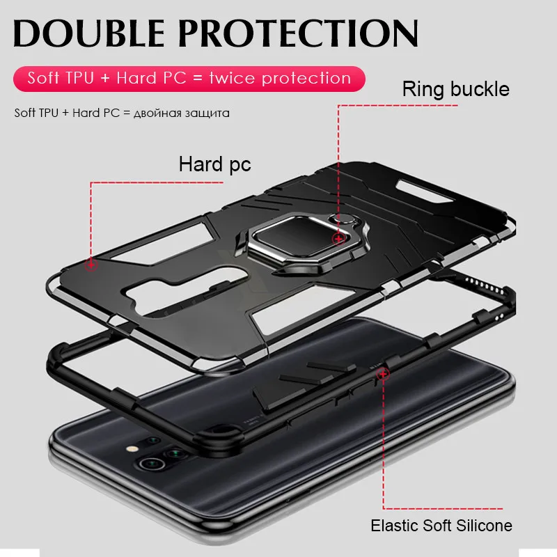 Роскошный бронированный металлический чехол для телефона Xiaomi Redmi 5 Plus 6 Pro 7A 8A Note 7 8