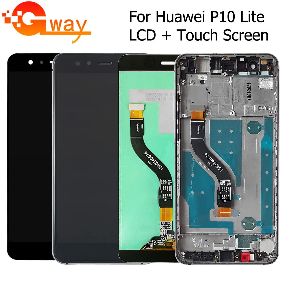 ЖК-дисплей качества AAA для HUAWEI P10 Lite ЖК-экран p10 lite зеркальная фотография