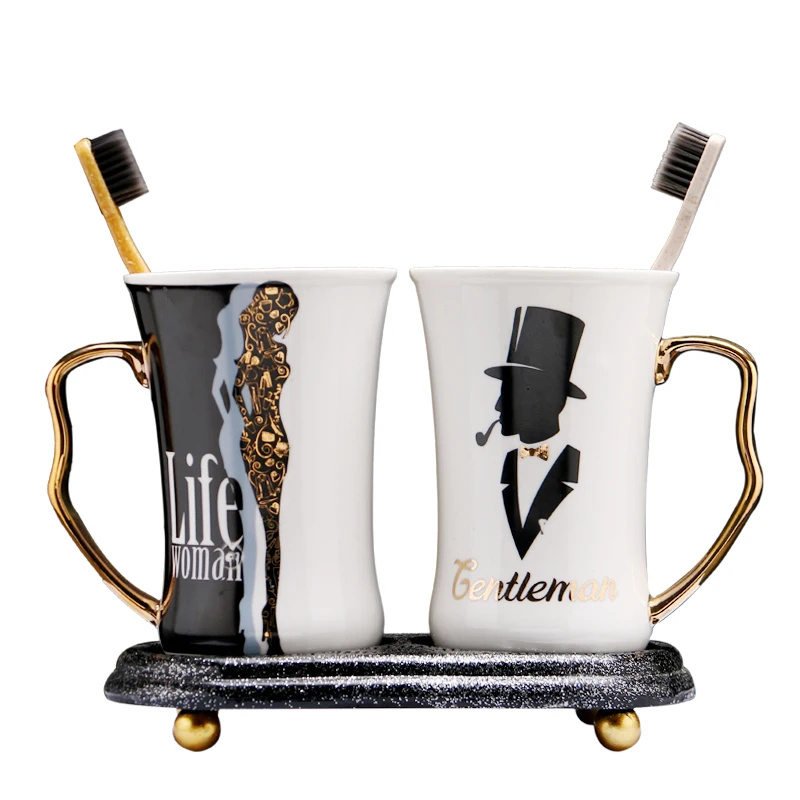 Креативные кофейные чашки двойная чаша керамическая подарок на день Святого