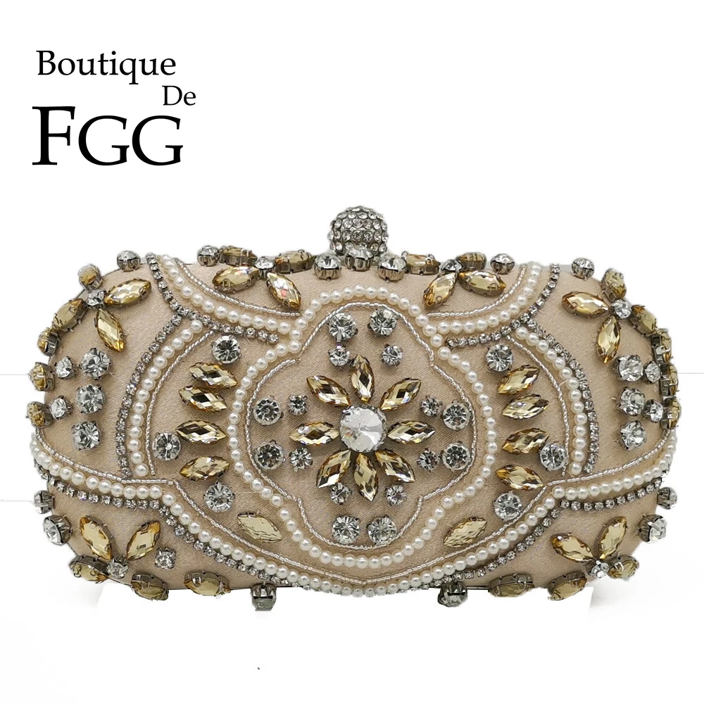 Женский клатч с бусинами Boutique De FGG вечерний для торжественного ужина