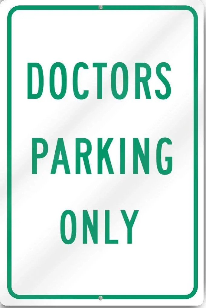 

AdriK Doctors Parking Only Durable Metal (Green) Sign 8 x 12 Inch Heavy Gauge Aluminum