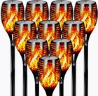 Уличный декоративный фонарик на солнечной батарее, водонепроницаемый рождественсветильник ильник с мерцающим пламенем для сада, двора