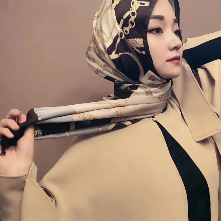 

Горячая Распродажа 2020 цветочный Новый дизайн шелковые шарфы оптом 2019 мусульманские