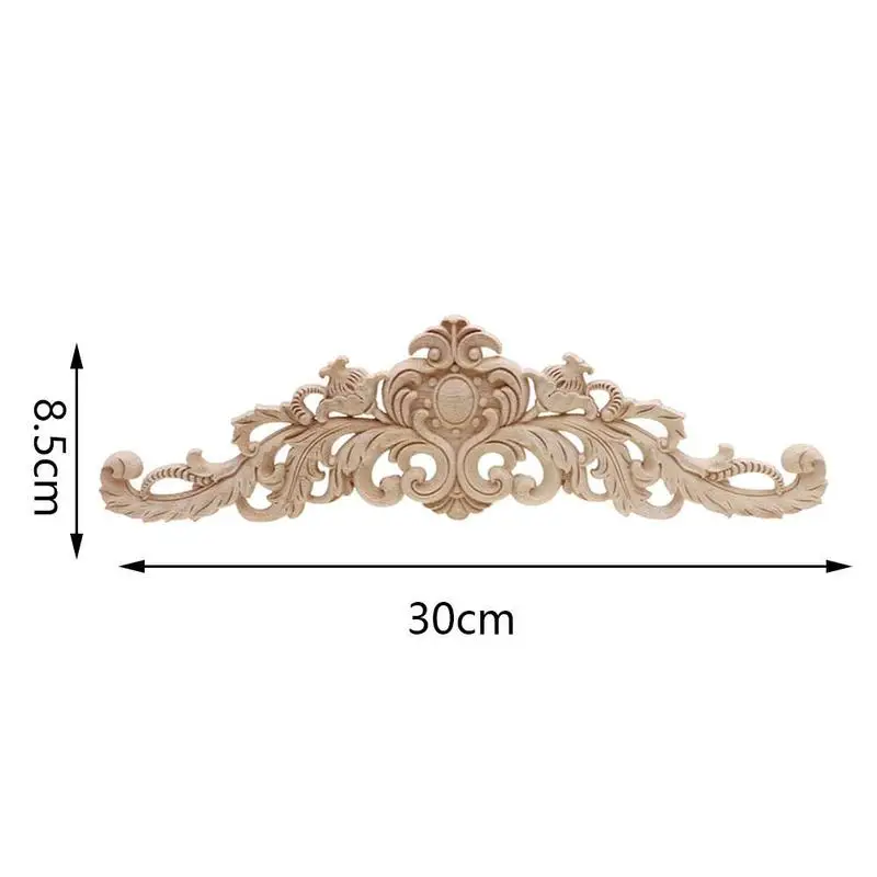 1 шт. винтажный цветочный дизайн плотник из дуба резная угловая аппликация Onlay