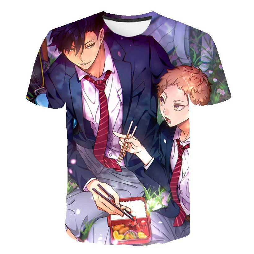 

2021 New 3D Brand Man Haikyuu T-shirt Clothes Cosplay Harajuku Style Costume Jerseys High School Fashion Casual Haikyu T shirt