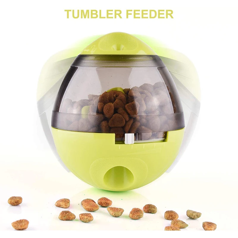 

PTHAFUN Pet Food Ball Interactive Treat Dispenser Tumbler Leakage For Dog Cat Train Improve IQ Eating Food Funny Exercise Bowl
