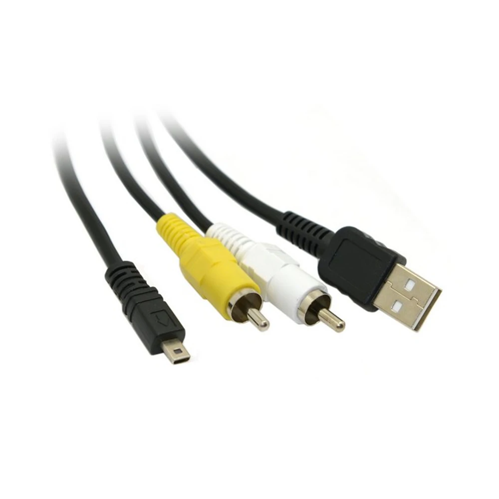 Кабель для передачи данных 2 в 1 RCA AV & USB Mini 8 Pin цифровых камер Nikon Coolpix S210 S520 L15 5100 usb