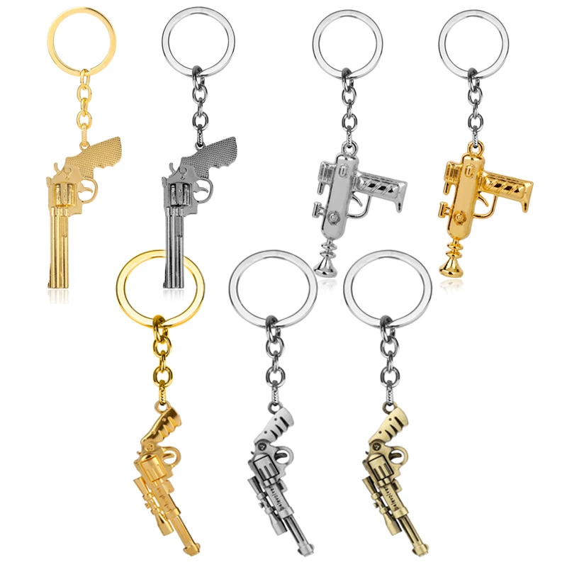 Модные сапоги в панковском стиле хип хоп 3D пистолет Форма брелок цепь для оружия