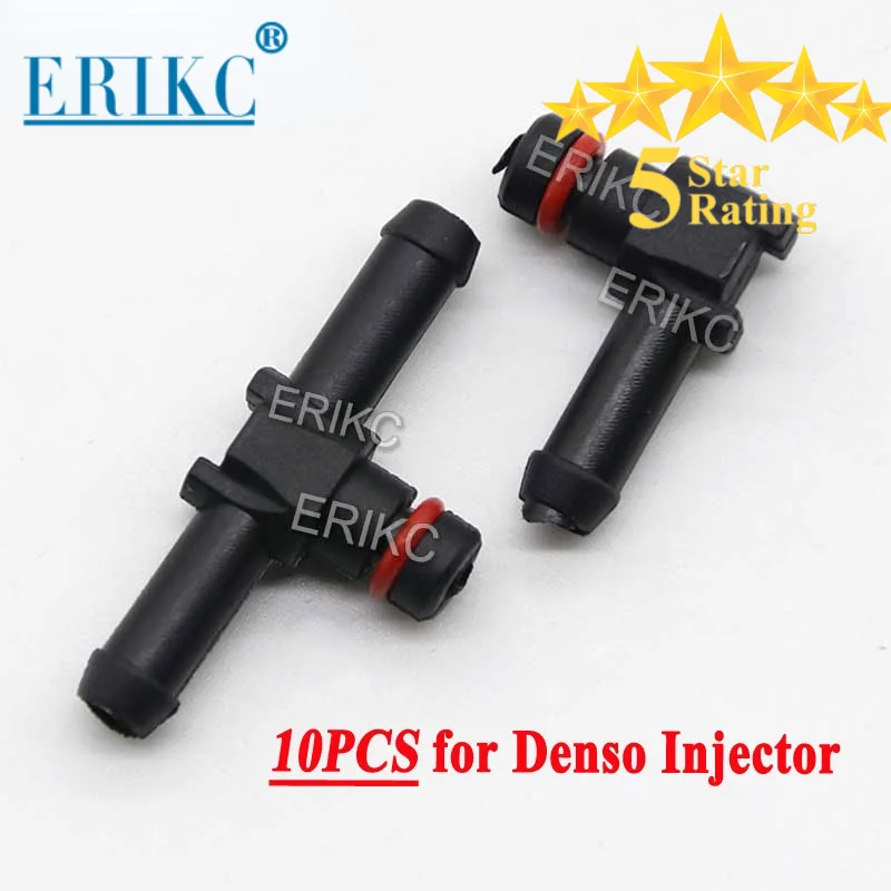 

10PCS for Denso Nozzle Common Rail Injector Return Oil Backflow Pipe Connector L Type Plastic Tee Joint Fitting