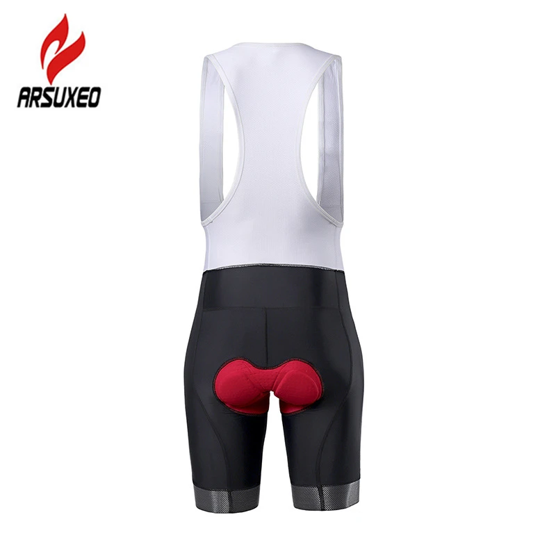 

ARSUXEO Summer Cycling Shorts Men Gel Pad Breathable Quick Dry Cycling Bib Shorts Compression Cycle Bike Tights Bicycle Shorts