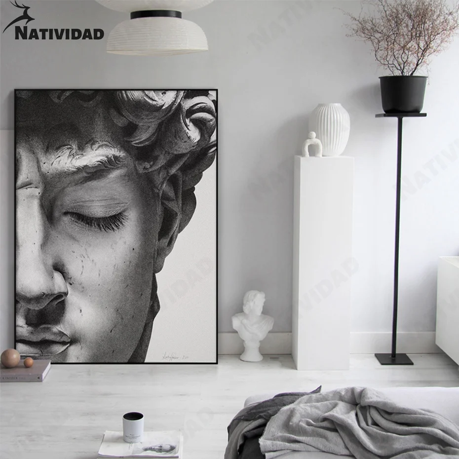 Мода Скульптура Искусство Картина Печать Постер Холст Живопись Постеры Эстетическая Комната Спальня Живой Дом Стена Бумажные Украшения.
