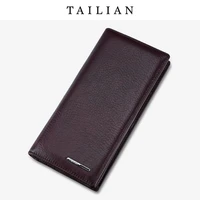 leather mens wallet business suit multi function multi card long mens wallet