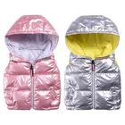 Детский жилет Детская верхняя одежда зимние пальто Детская одежда Теплый хлопковый жилет с капюшоном для маленьких мальчиков и девочек от 3 до 10 лет