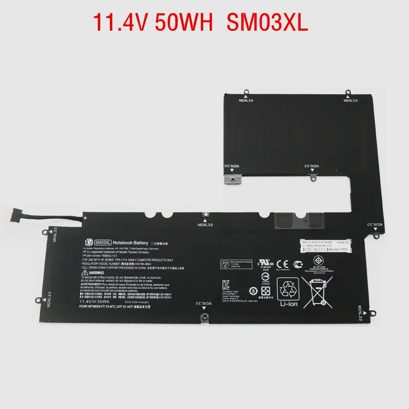 11 4 V 50Wh натуральная SM03XL Батарея для HP Envy X2 15 C000NG C000NA HSTNN IB6O 767069 005|Комплекты батарей|