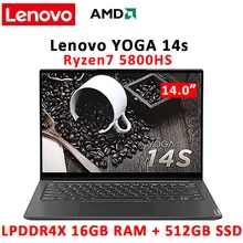 2021 Lenovo YOGA 14s New laptop AMD R7-5800HS 16GB RAM 512G SSD Backlit keyboard 90Hz High Refresh Rate Screen Ultraslim laptop