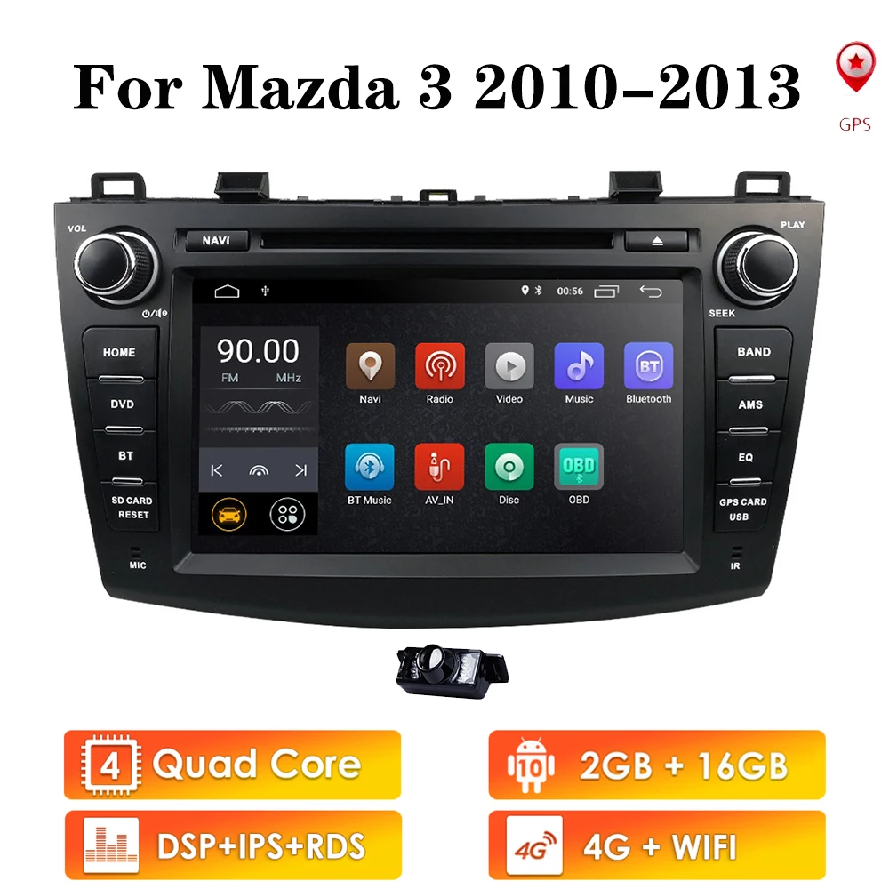 DVD плеер для Mazda 3 2010 2011 2012 2013 Android 10 8 дюймов с GPS навигацией|Автомагнитолы| |