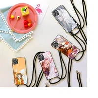 kamisama hajimemashita tomoe phone case for iphone 7 8 11 12 x xs xr mini pro max plus strap cord chain lanyard soft