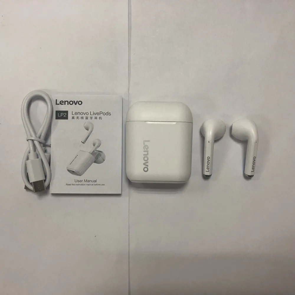 

Original Lenovo LP2 TWS Wireless Earphone Bluetooth 5.0 Dual Stereo Bass Touch Control LP1 UPDATED VERSION 300MAH