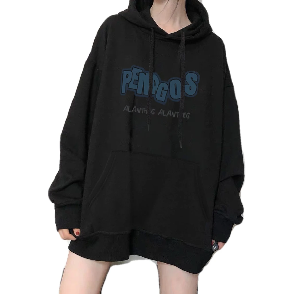 

Autumn winter Hoodie female student Korean version Plush thickened loose Harajuku port style versatile coat Harajuku