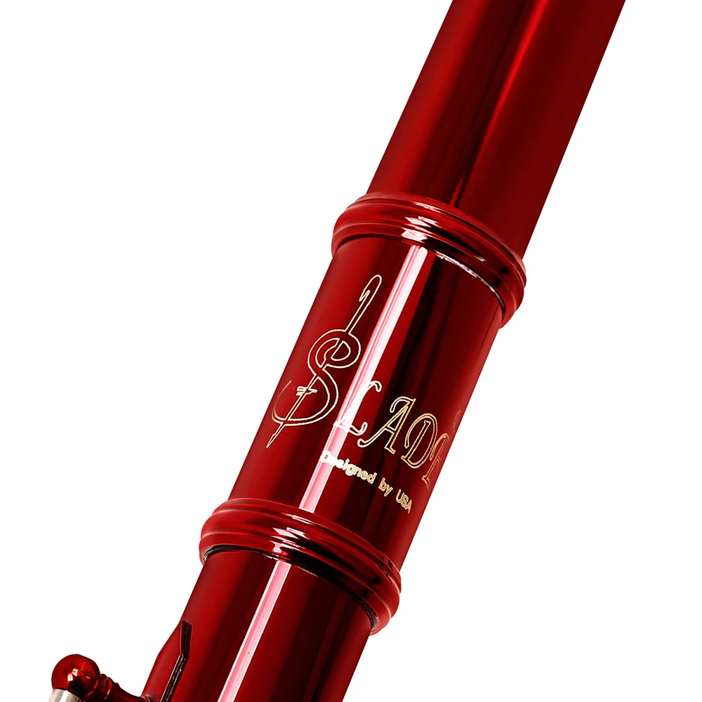 16 Holes C Key Flute Western Concert Cupronickel Red Transverse Woodwind Instrument With Case Screwdriver Cleaning Cloth | Спорт и