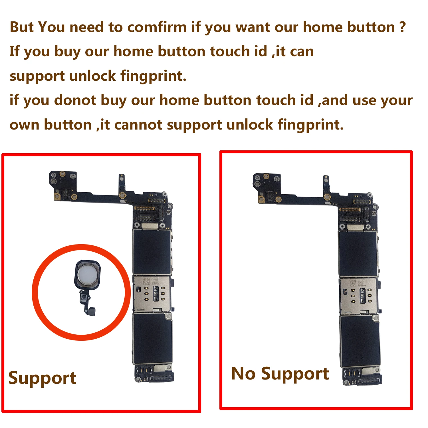 

For iPhone 6s Motherboard with Touch ID Fingerprint 16GB 32gb 64GB Unlock iCloud For iPhone 6S Logic Board