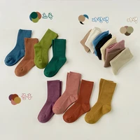 milancel 2021 autumn new kids socks soft cotton socks korean girls socks casual baby boys socks 4 pairs a lot
