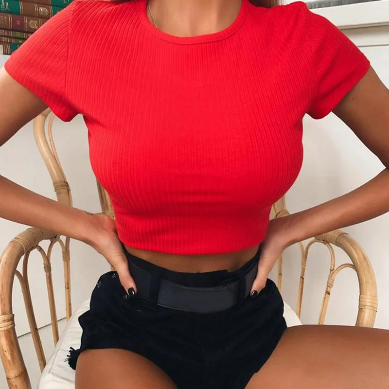 

Zhangyunuo Yoga Short Sleeve Lumbar Sexy Shirts Gym Fitness Active Wear Solid Lumbar Sports Clothes Womens High Elastic Shirts