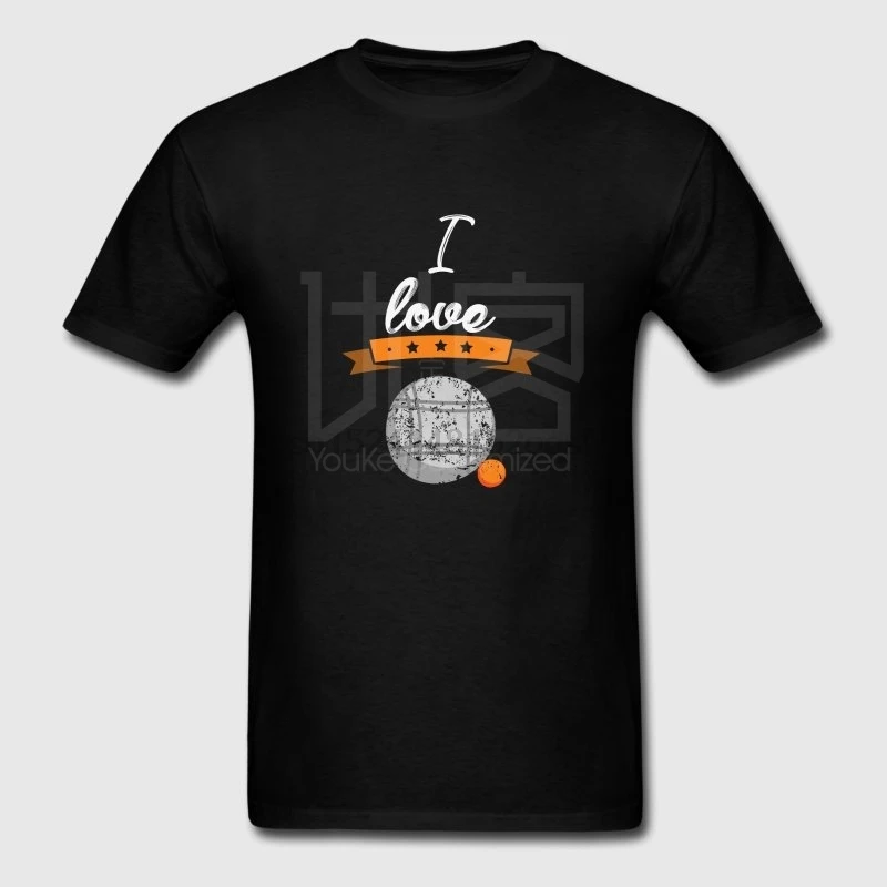 Новый стиль футболки для мужчин умный с надписью I Love були Петанк Франция
