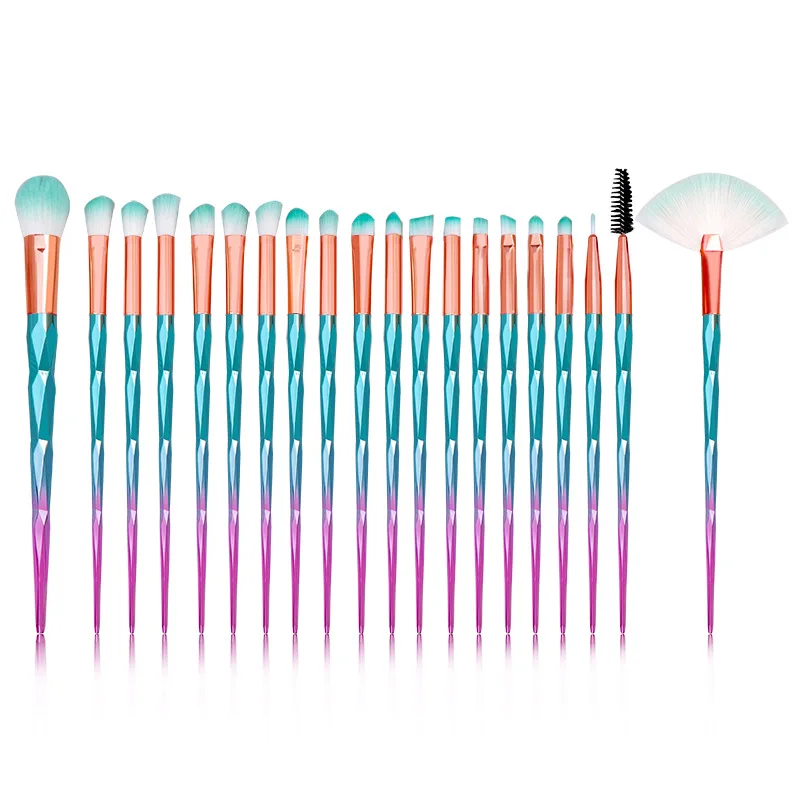 20 шт. кисти для макияжа набор порошок тени век Румяна смешивание красота Для