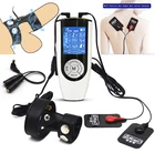 Двойной Выход сильный электрическим током кожа пенис кольцо E стимуляции терапии кольца дял пениса Массажный коврик Пенис Экстендер мужского полового инструмент