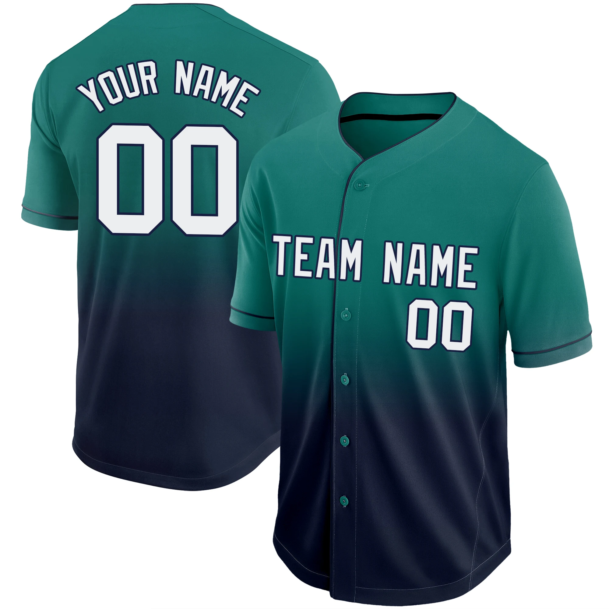 Custom Baseball Jersey Full Sublimated Name/Numbers Full Button V-neck Shirts for Men/Women/Kids Christmas Gift Outdoor Game