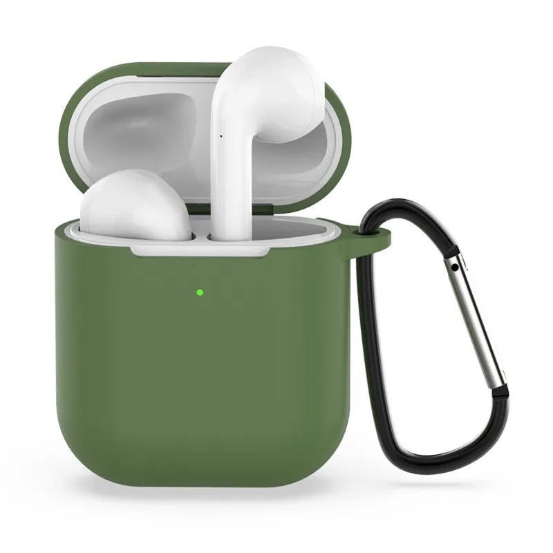 8 2 в 1 для Airpods 2 Чехол защитный чехол с карабином с крючком брелок силиконовый чехол для наушников коробка аксессуары пряжка - Цвет: 8