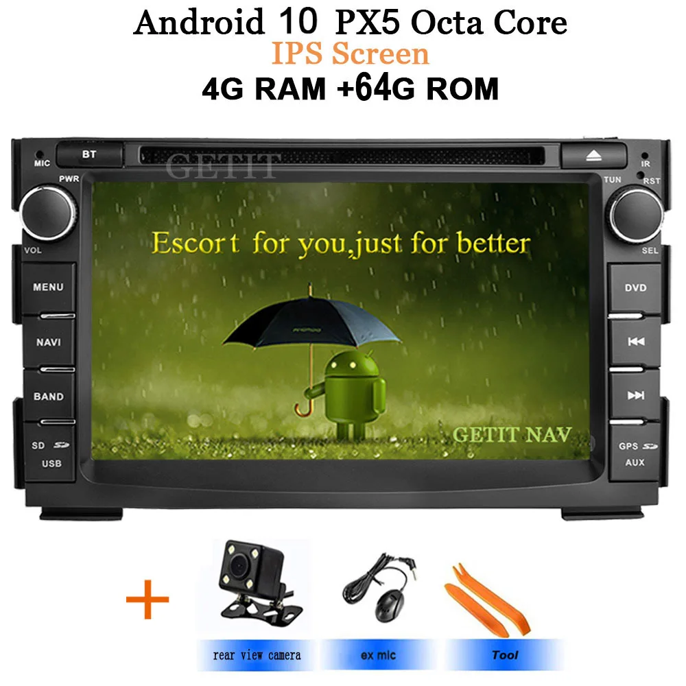 IPS 4G REAR CAM Android 10 Автомобильный мультимедийный dvd-плеер для KIA Ceed 2009 2010 2011 2012 Авто радио gps навигация obd2 DVR DSP чип ips 2 Din - Цвет: IPS 4G REAR CAM