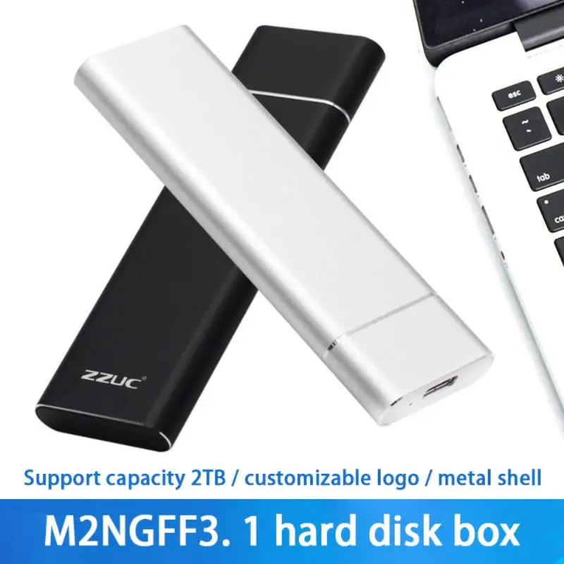

Корпус для мобильного жесткого диска USB3.1 Type-C на M.2 M Key SSD Box, корпус для твердотельного накопителя 10 Гбит/с M2 SSD 2280, корпус для жесткого диска