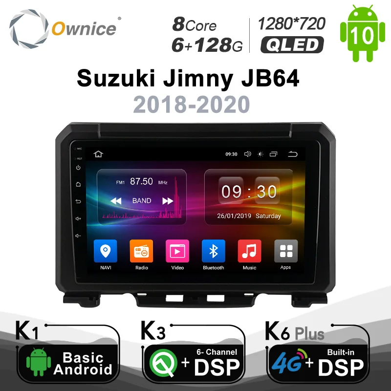 Автомагнитола Ownice Android 10 0 6 ГБ + 128 для Suzuki Jimny JB64 2018- 2020 автомобильное аудио GPS 4G LTE