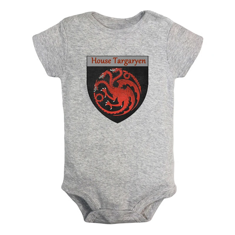 JcBaby2155GD Комплекты одежды для новорожденных мальчиков и девочек с изображением драконов, Игры престолов, Дома Таргариенов, комбинезон с принтом, боди для младенцев, хлопковые комплекты одежды - Цвет: JcBaby2155GD
