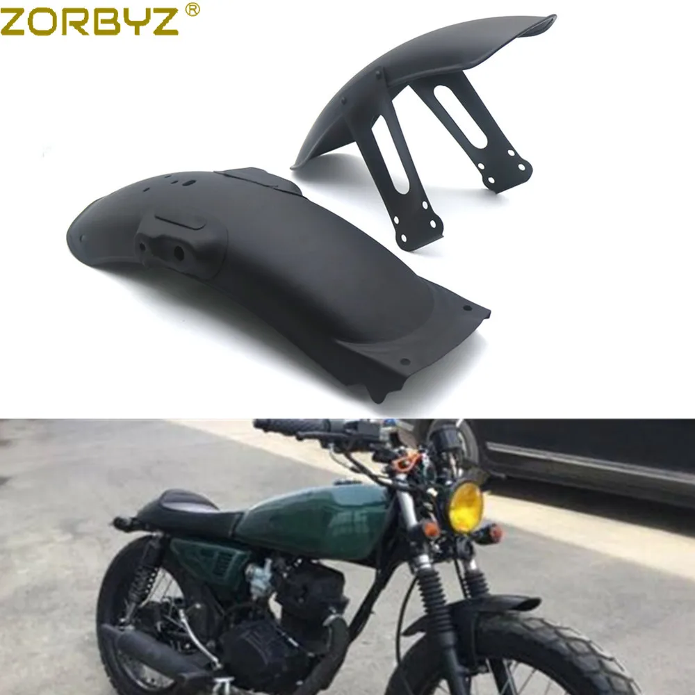 ZORBYZ Мотоцикл Матовый Черный Металлический Ретро переднее и заднее крыло крышка