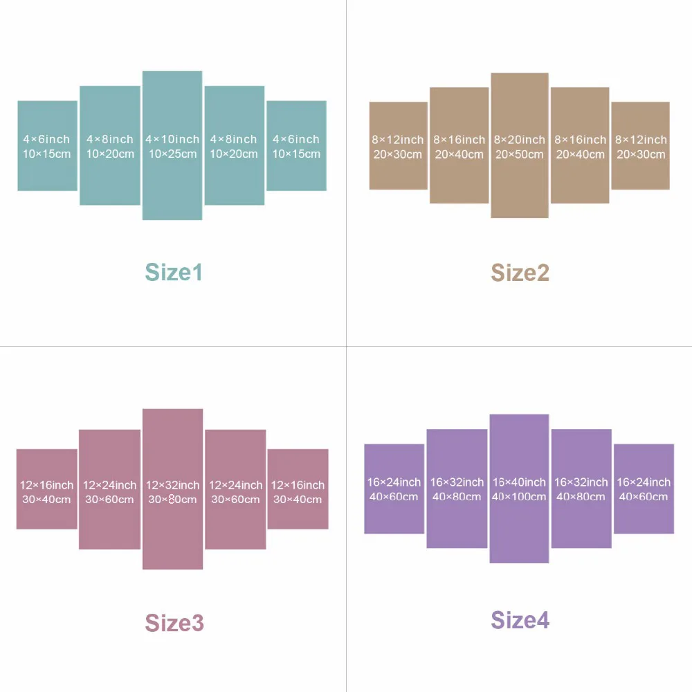 5 шт. абстрактный геометрический узор холст картина на стену цветок Берлин