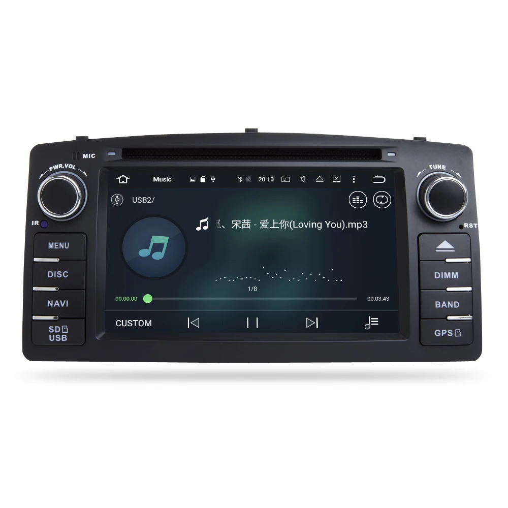 HD Android 9 0 автомобильная стереосистема для Toyota Corolla E120 BYD F3 GPS Радио стерео