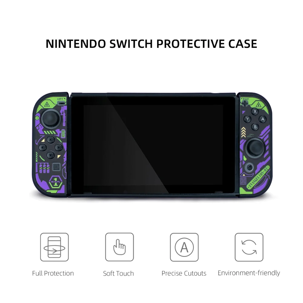 Фиолетовый чехол MONCON из ЭВА для Nintendo Switch с дополнительным защитным закаленным