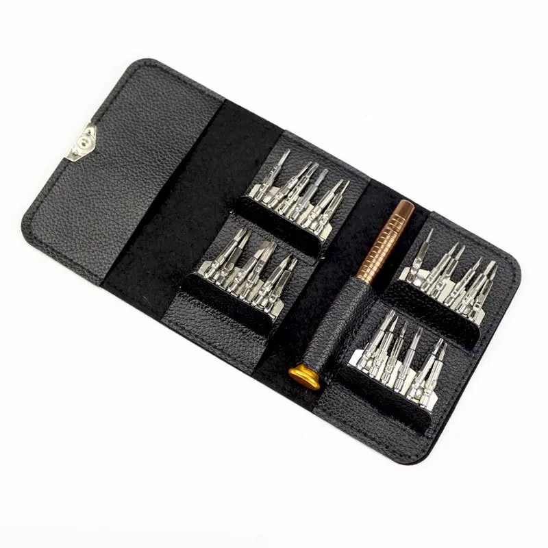 Набор Магнитных отверток Torx Phillips прецизионный кожаный чехол-книжка 25 в 1 для