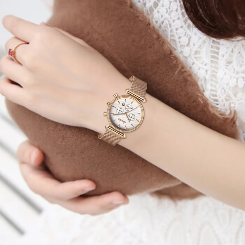 2021 NEW SUNKTA Hot Luxury Watch Women Waterproof Rose Gold Steel Strap Ladies Wrist Watches Brand Date Clock Relogio Feminino | Наручные